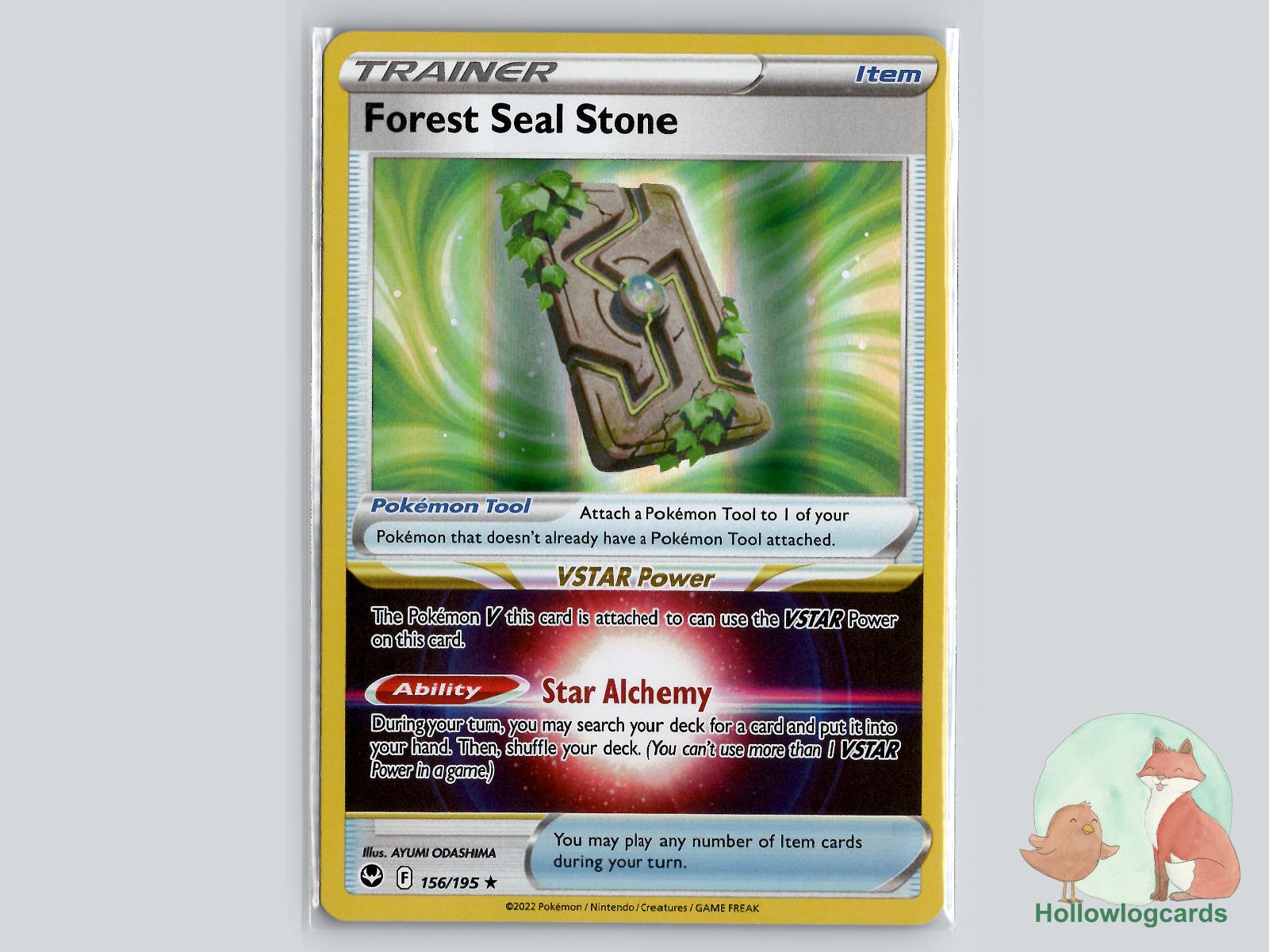 Forest Seal Stone (156/195) - Silver Tempest Pokémon Card