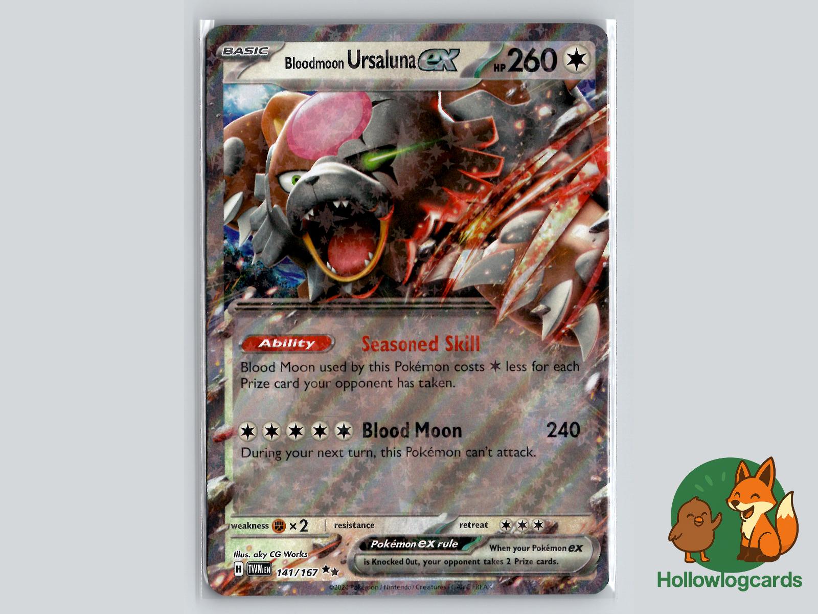 Bloodmoon Ursaluna ex (141/167) - Twilight Masquerade Pokémon Card