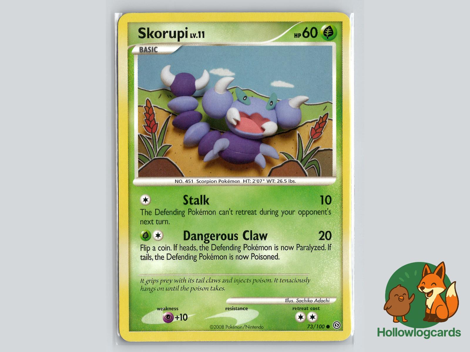 Skorupi (73/100) - Stormfront Pokémon Card