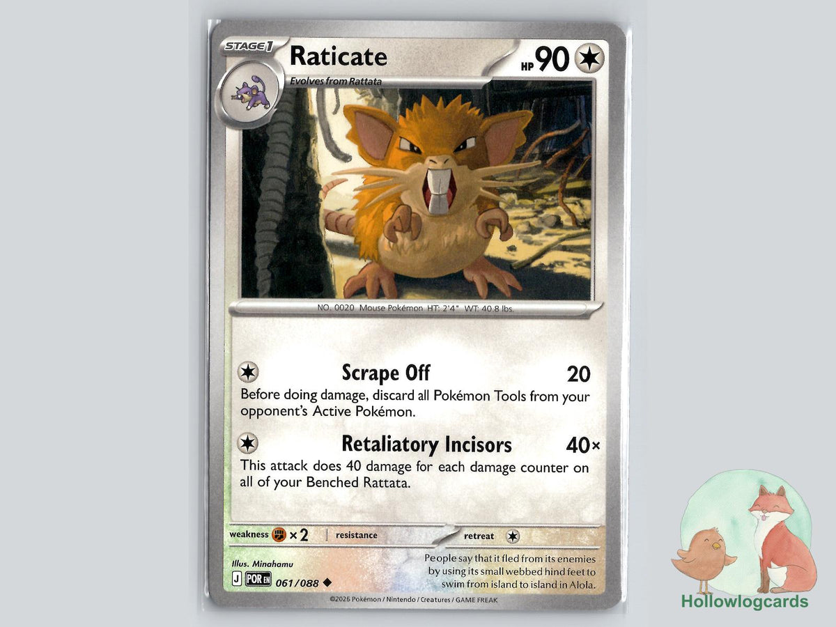 Raticate (061/088) Pokémon Card