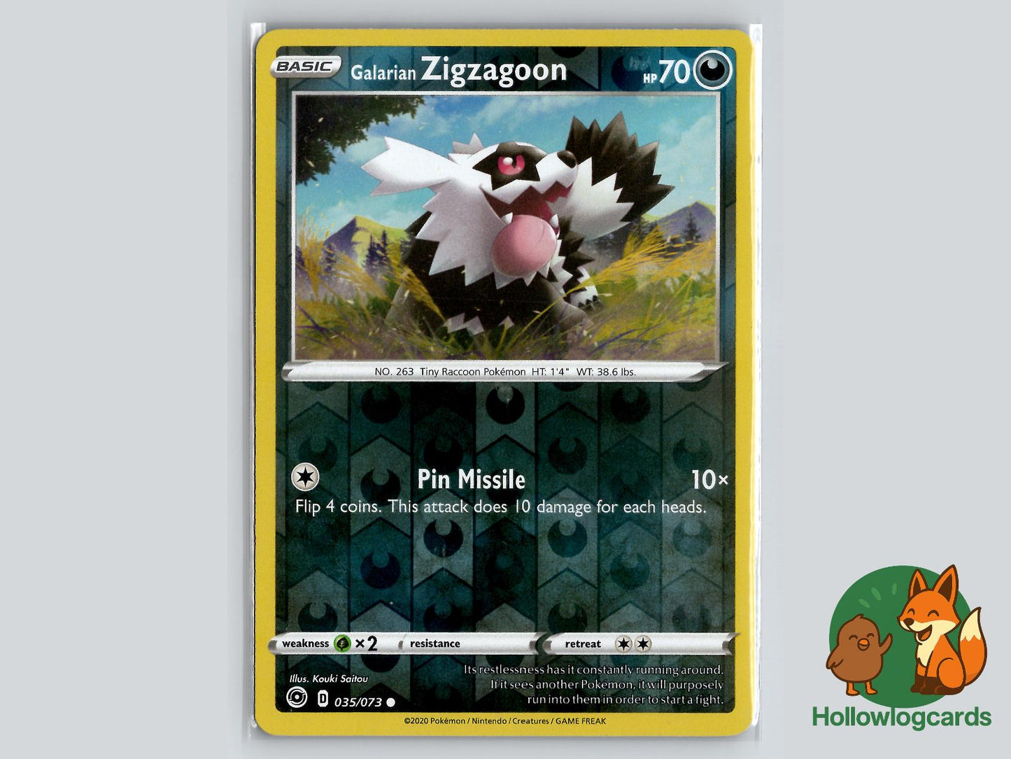 Galarian Zigzagoon (035/073) - Champion's Path Pokémon Card