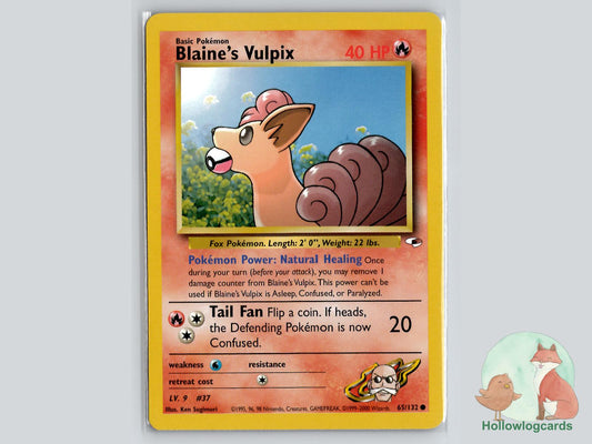 Blaine's Vulpix (65/132) - Gym Heroes Pokémon Card