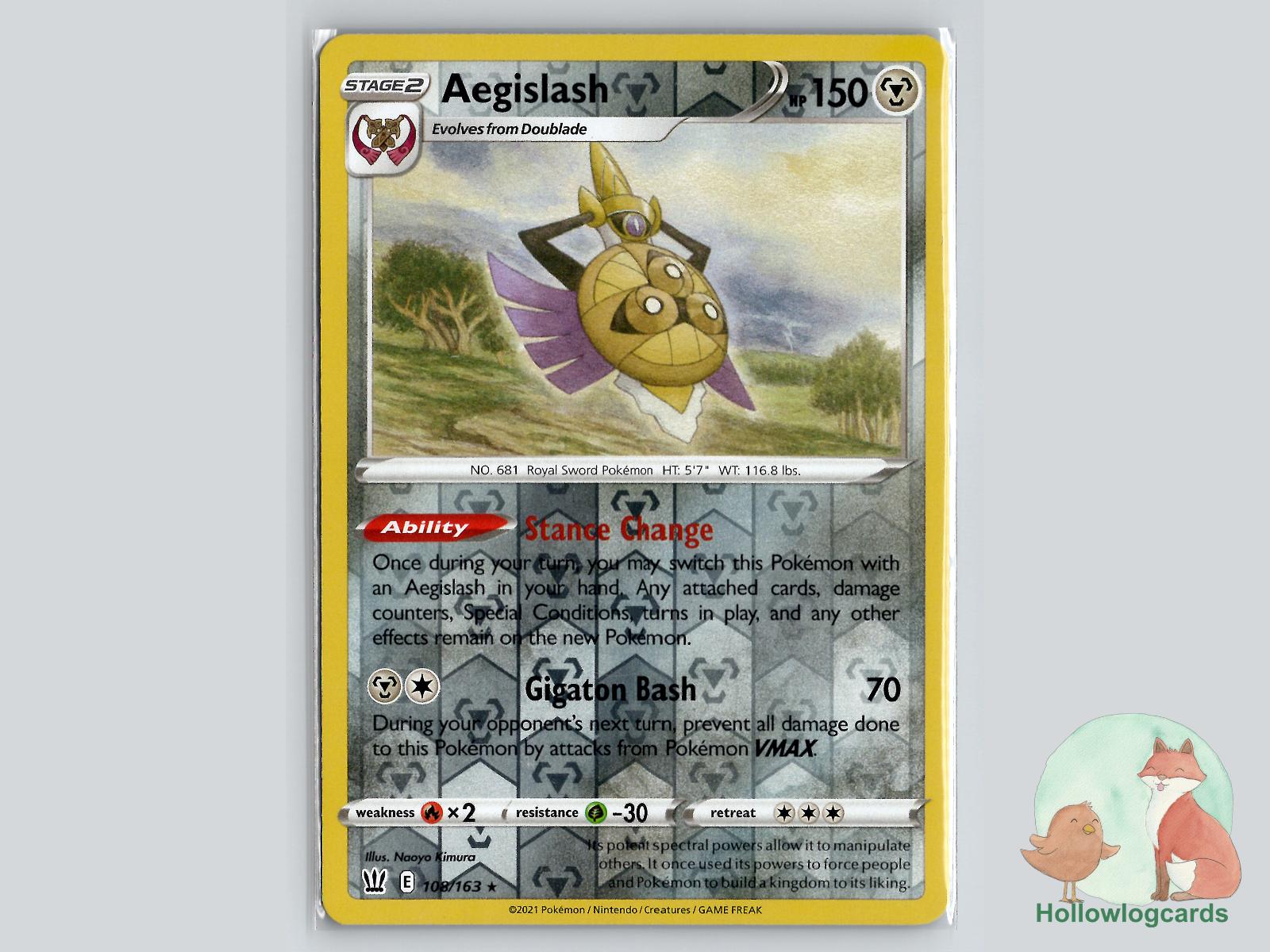 Aegislash (108/163) - Battle Styles Pokémon Card