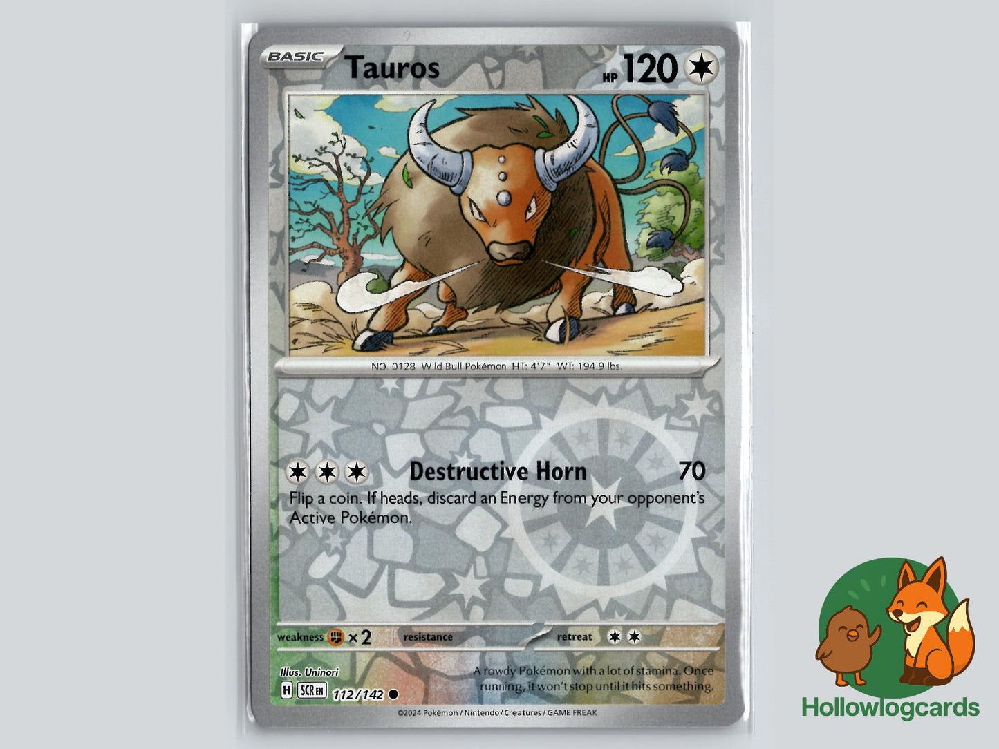 Tauros (112/142) - Stellar Crown Pokémon Card