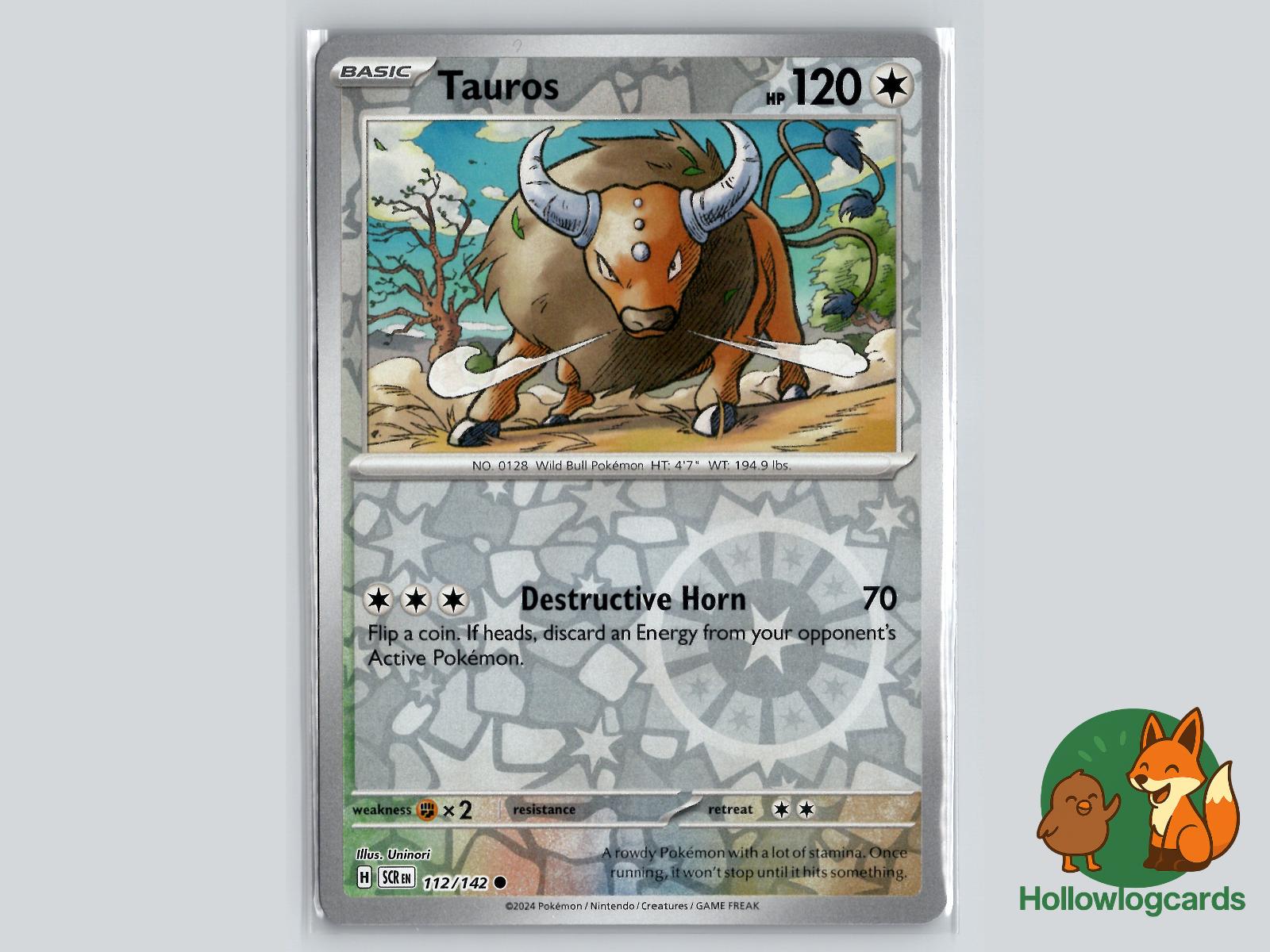 Tauros (112/142) - Stellar Crown Pokémon Card