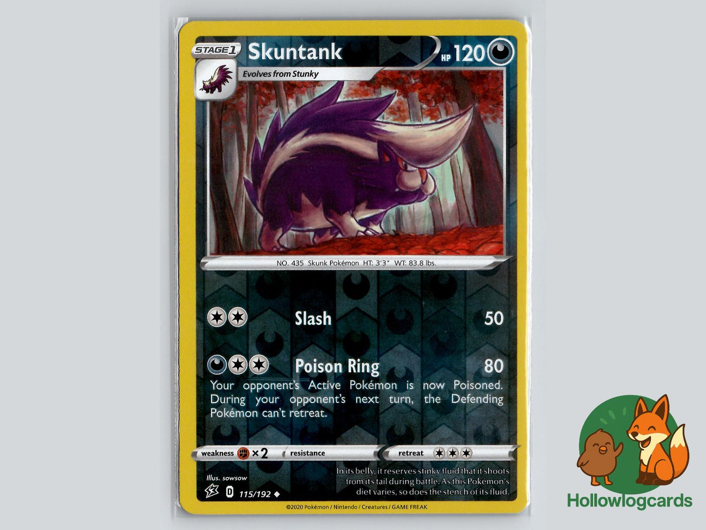 Skuntank (115/192) - Rebel Clash Pokémon Card