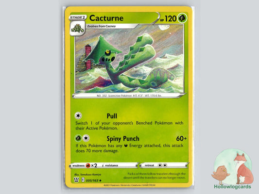 Cacturne (005/163) - Battle Styles Pokémon Card