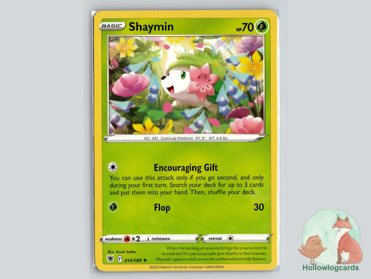 Shaymin (014/189) - Astral Radiance Pokémon Card