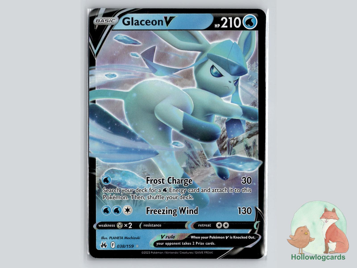 Glaceon V (038/159) - Crown Zenith Pokémon Card