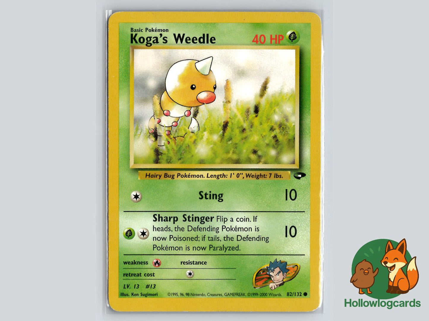 Koga's Weedle (82/132) - Gym Challenge Pokémon Card