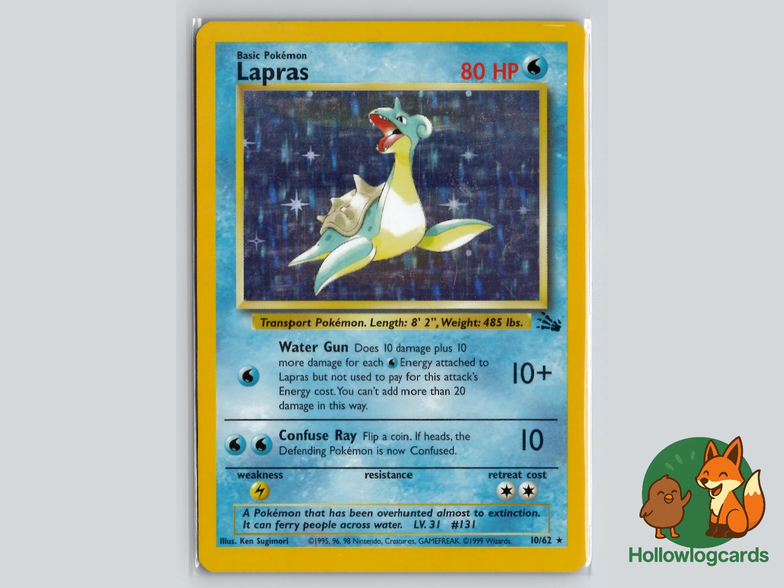 Lapras (10/62) - Fossil Pokémon Card