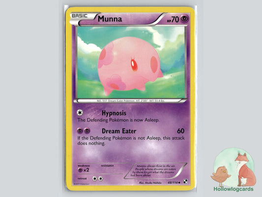 Munna (48/114) - Black & White Pokémon Card