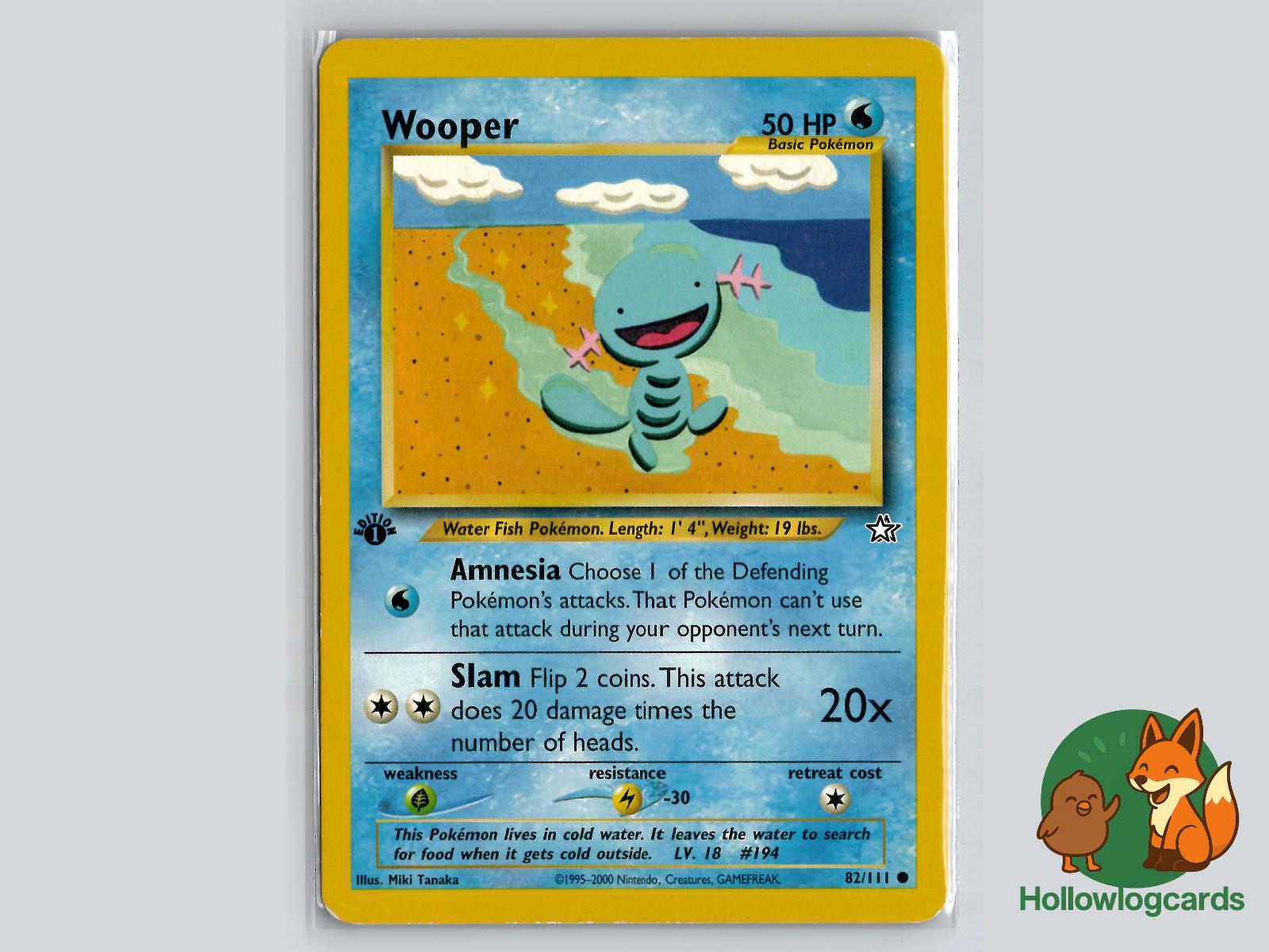 Wooper (82/111) - Neo Genesis Pokémon Card
