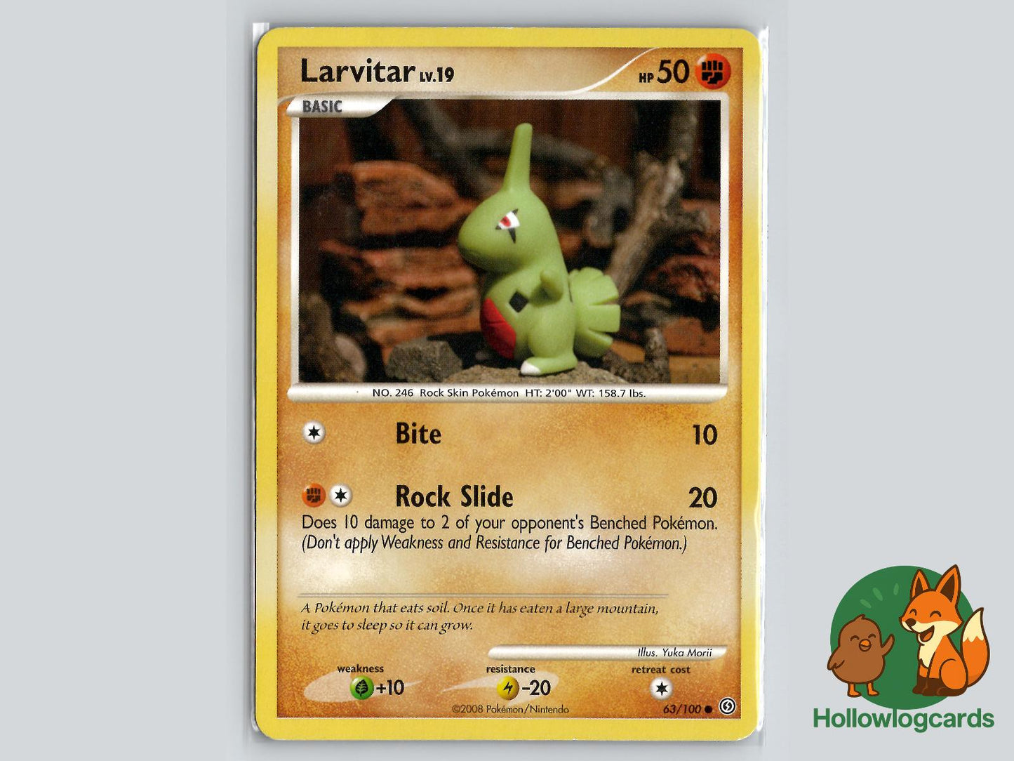 Larvitar (63/100) - Stormfront Pokémon Card