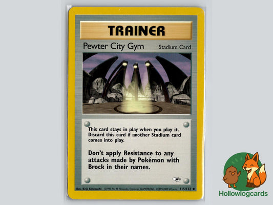 Pewter City Gym (115/132) - Gym Heroes Pokémon Card
