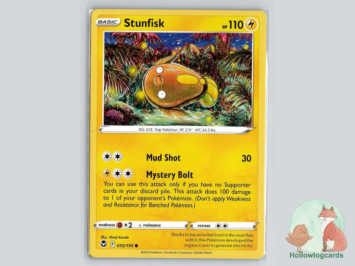 Stunfisk (055/195) - Silver Tempest Pokémon Card