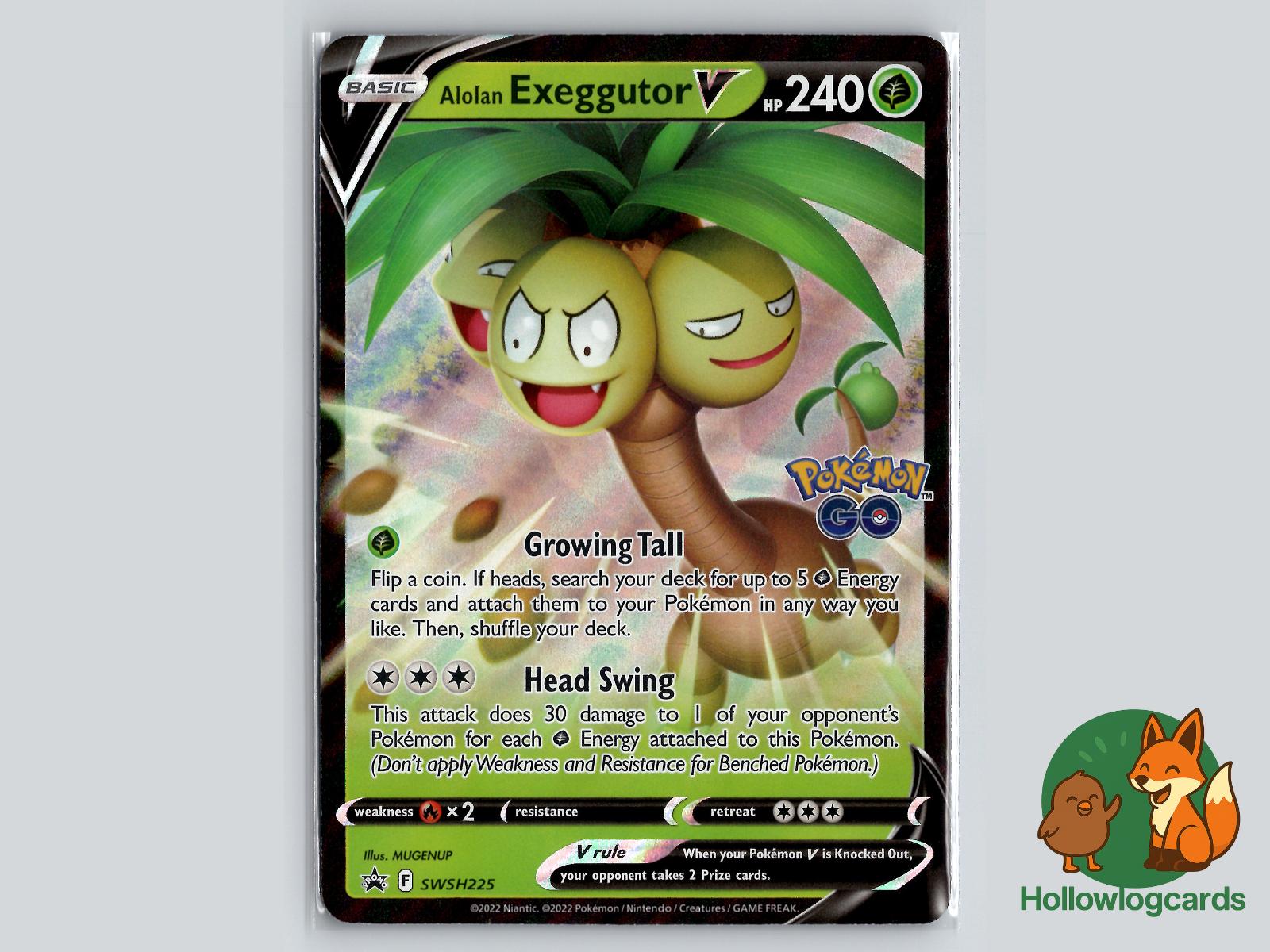 Alolan Exeggutor V (SWSH225) - Sword & Shield Pokémon Card