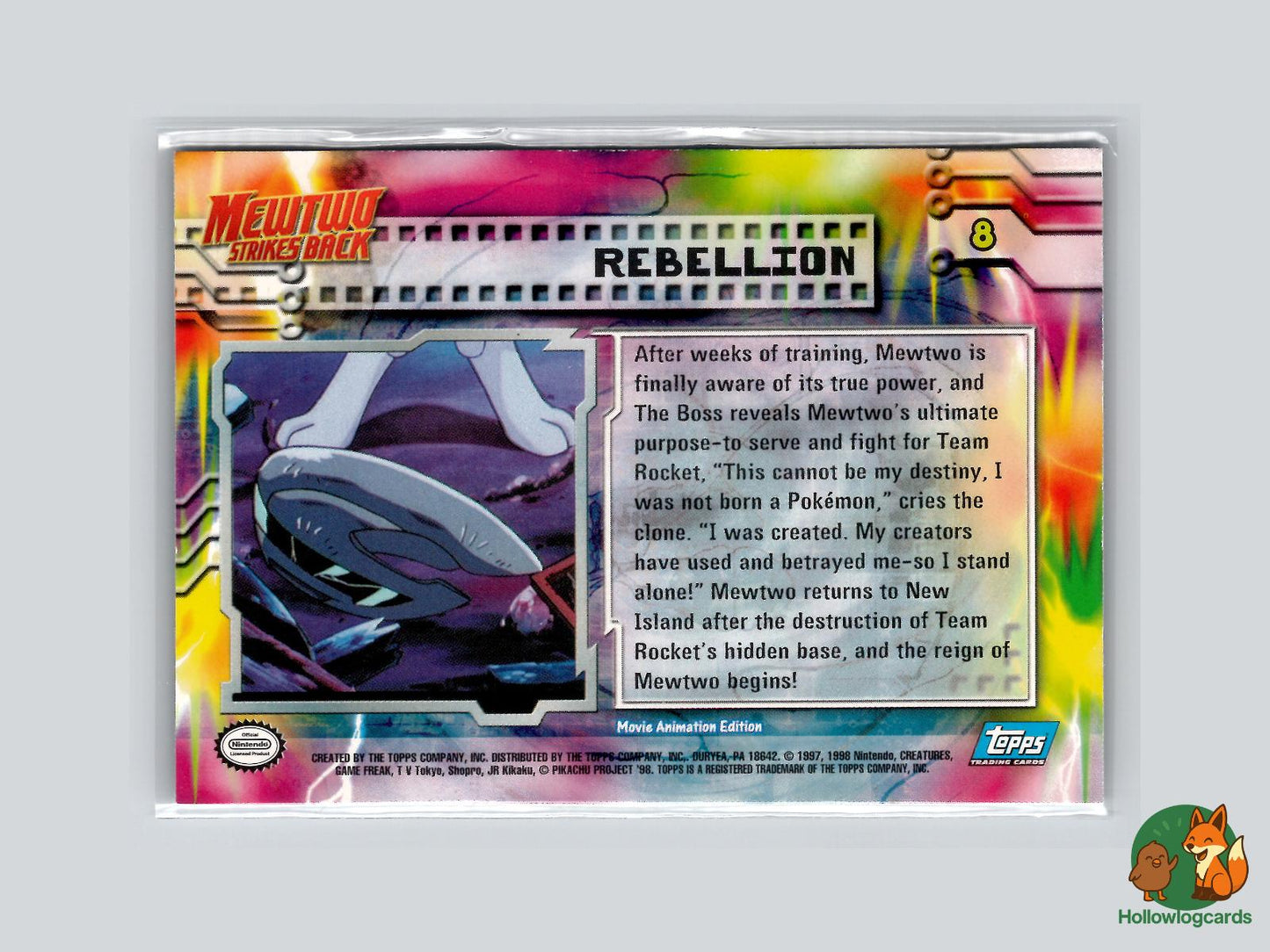 Rebellion [Mewtwo] (#8) Chrome - Topps Mewtwo Strikes Back