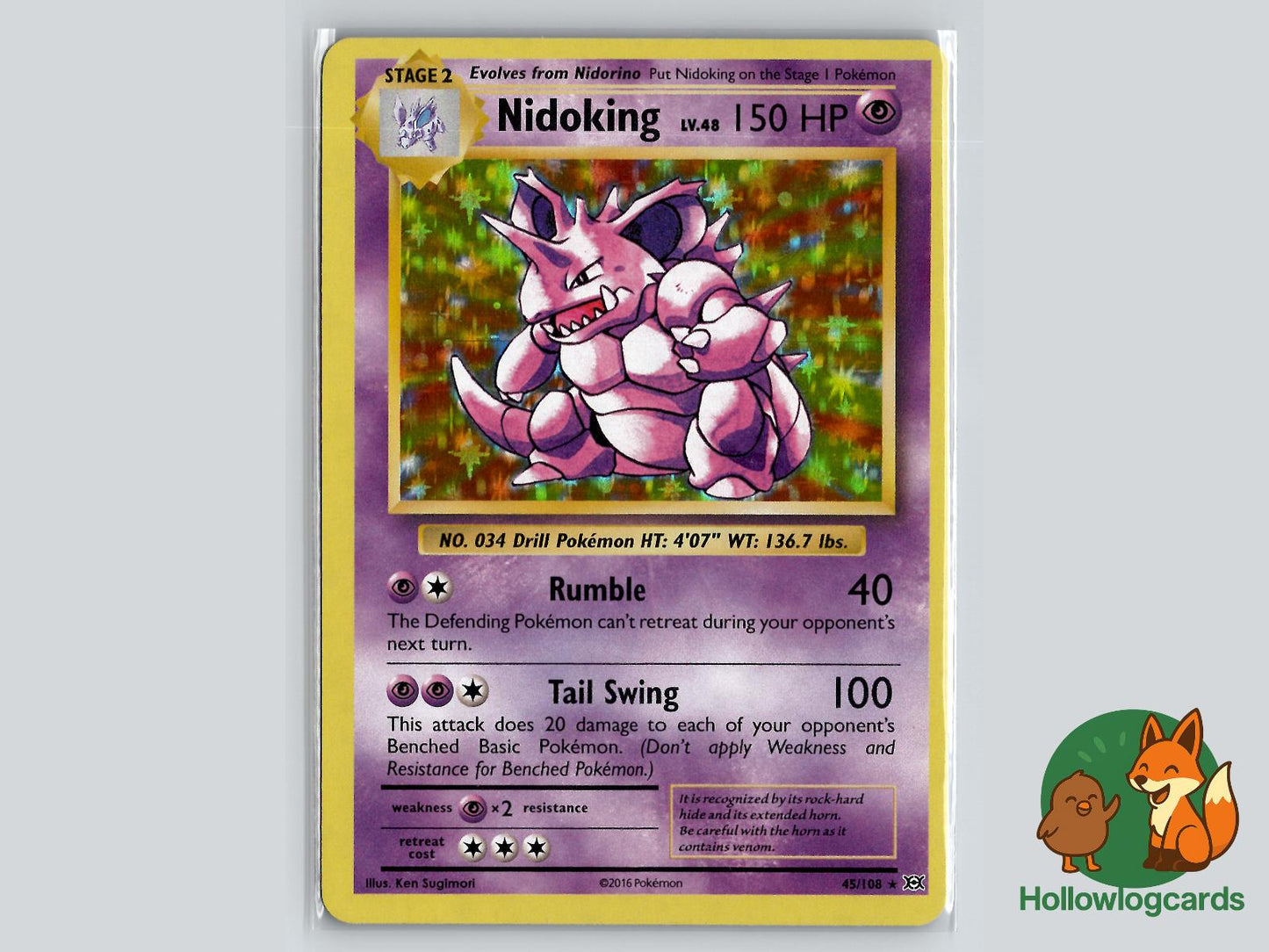 Nidoking (45/108) - Evolutions Pokémon Card