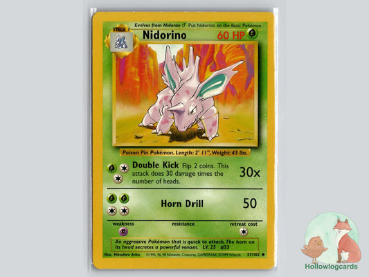 Nidorino (37/102) - Base Pokémon Card