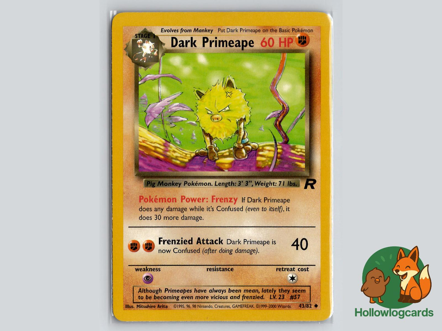 Dark Primeape (43/82) - Team Rocket Pokémon Card