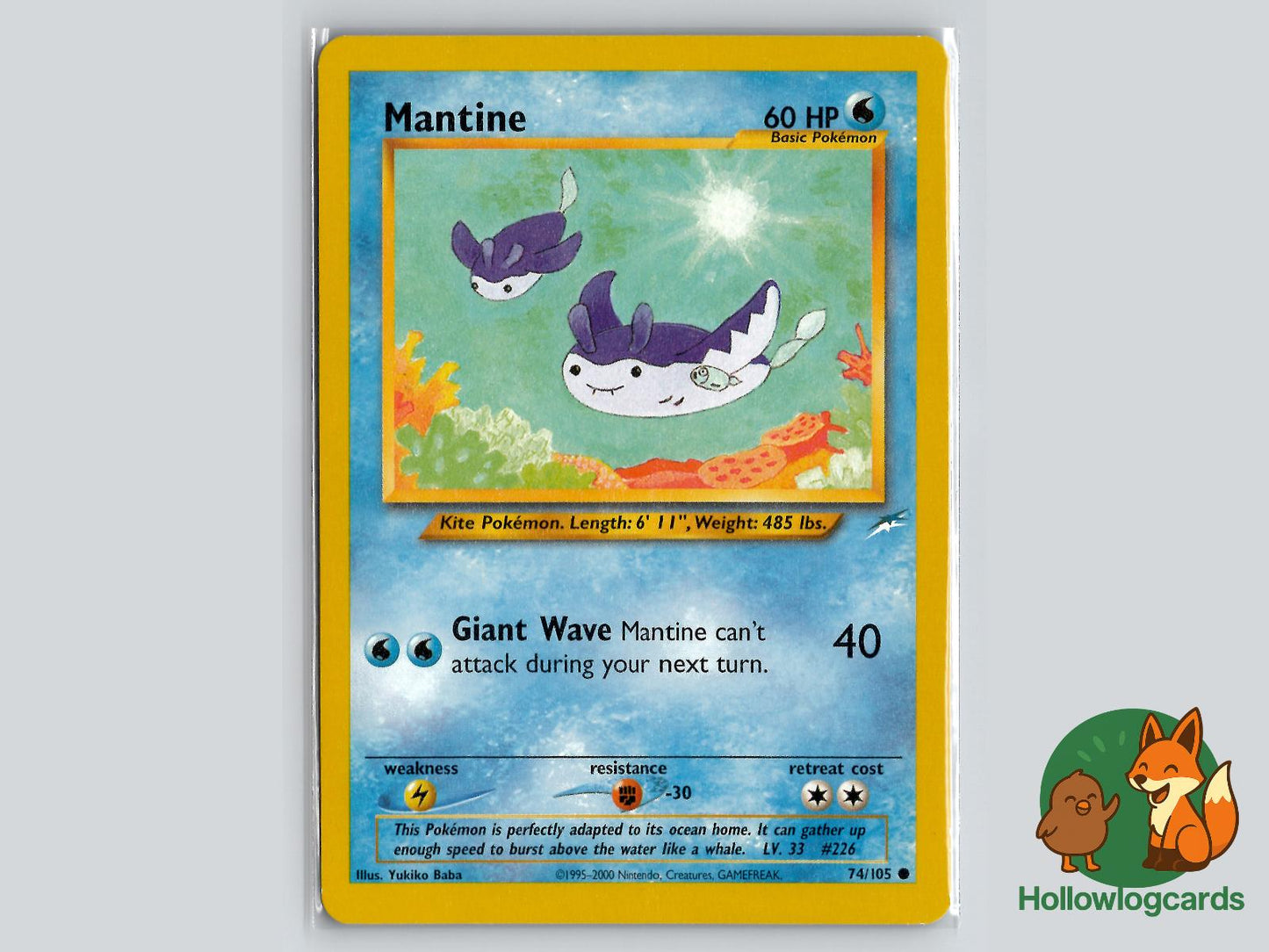 Mantine (74/105) - Neo Destiny Pokémon Card