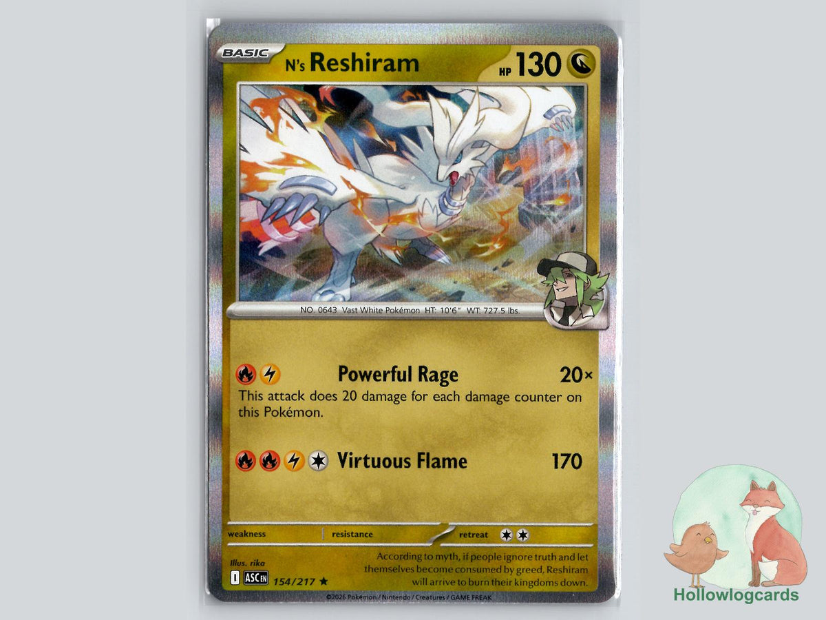 N's Reshiram (154/217) Pokémon Card