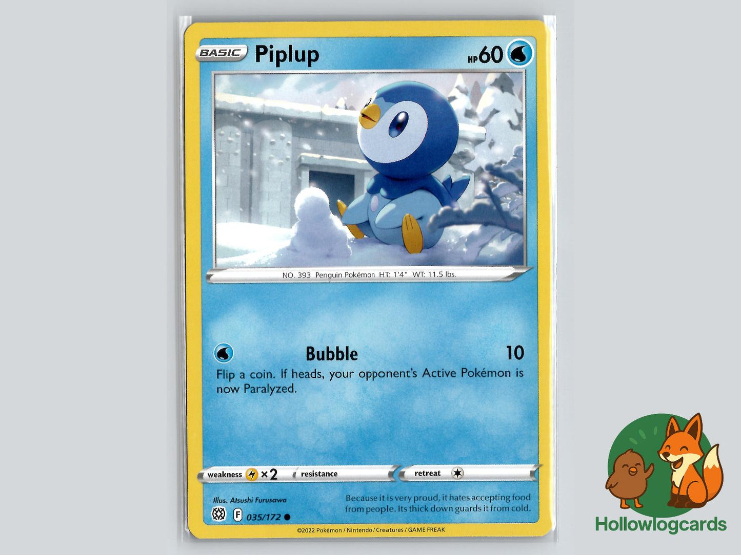 Piplup (035/172) - Brilliant Stars Pokémon Card