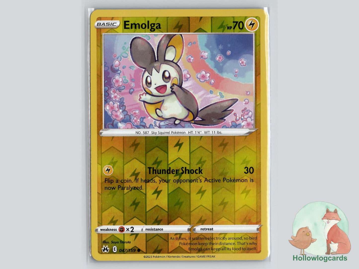 Emolga (047/159) - Crown Zenith Pokémon Card