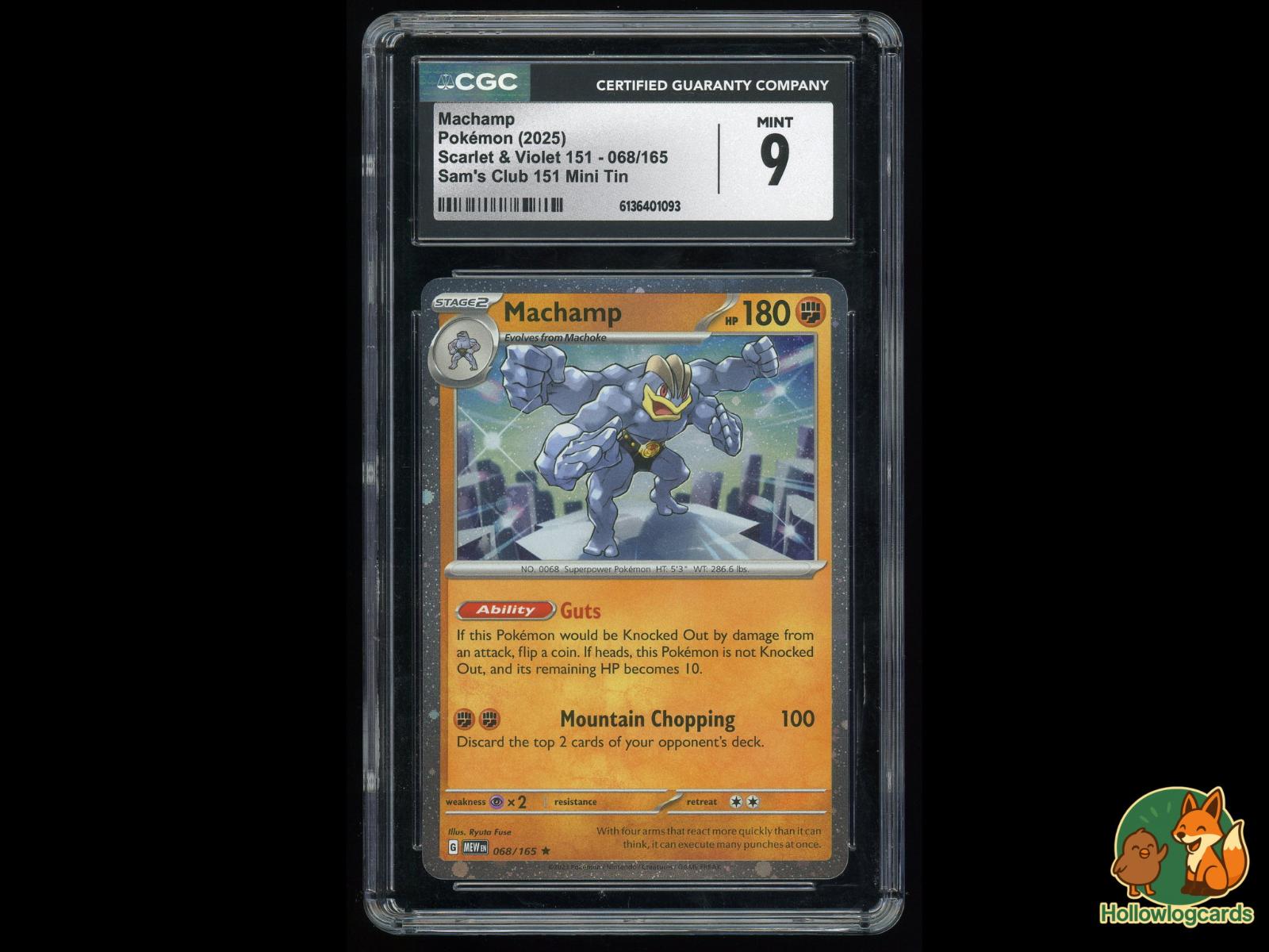 Graded Machamp (068/165) Pokémon Card