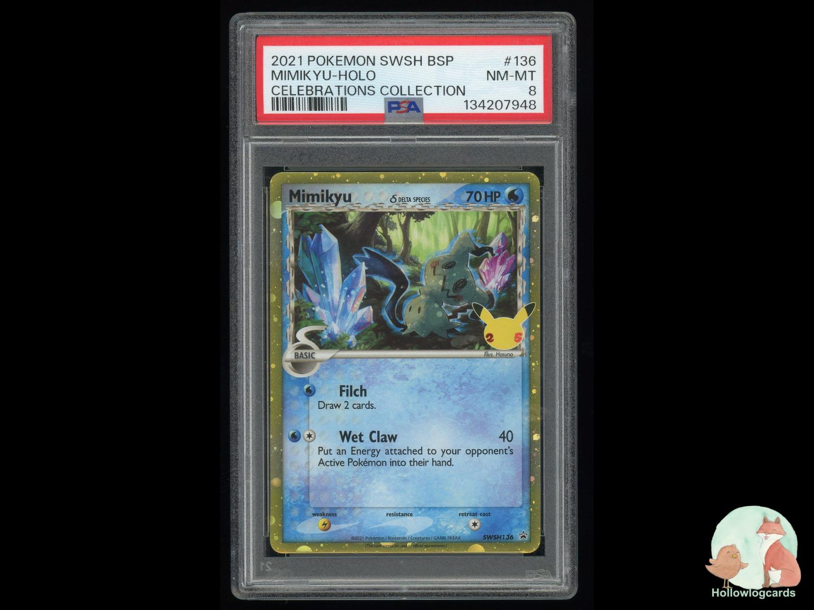 Graded Mimikyu Holo (136) Pokémon Card