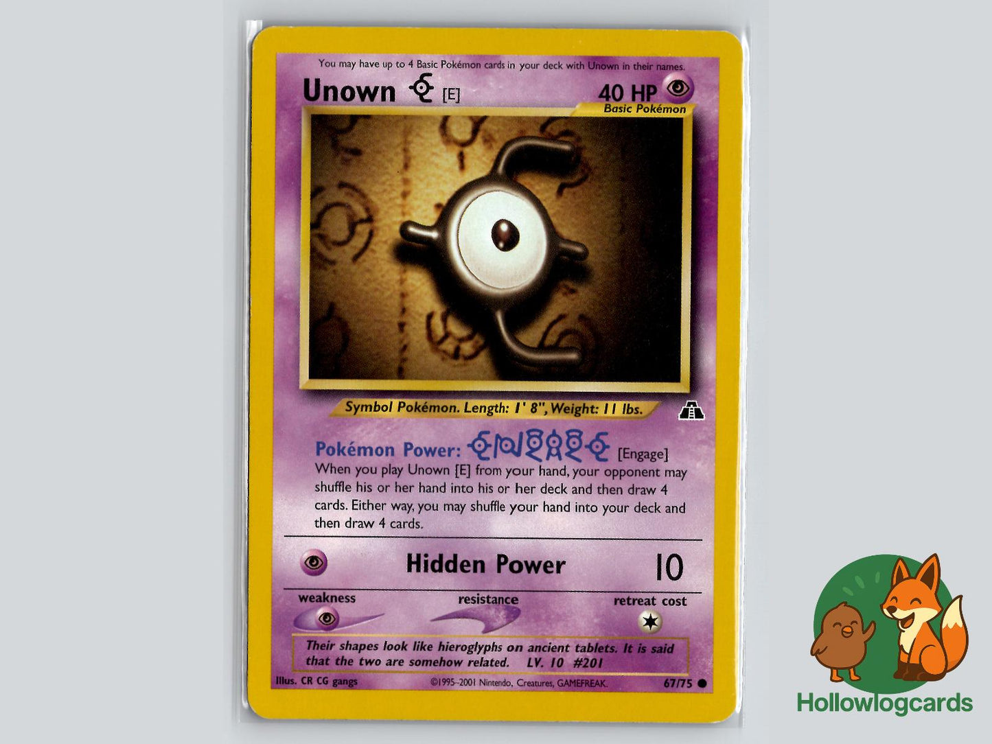 Unown [E] (67/75) - Neo Discovery Pokémon Card