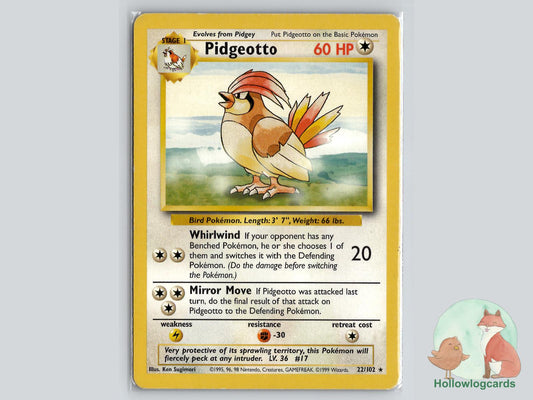 Pidgeotto (22/102) - Base Pokémon Card