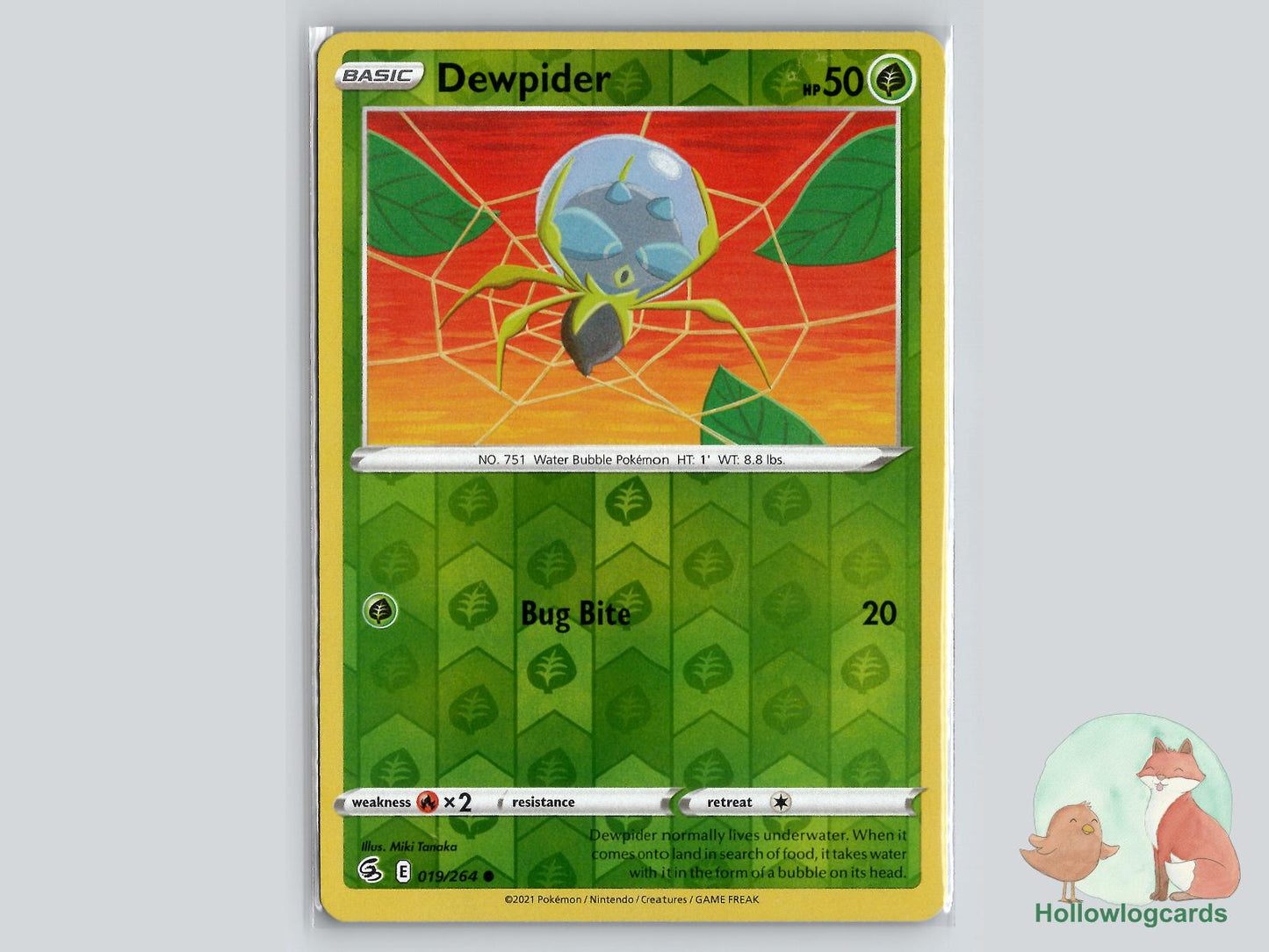Dewpider (019/264) - Fusion Strike Pokémon Card