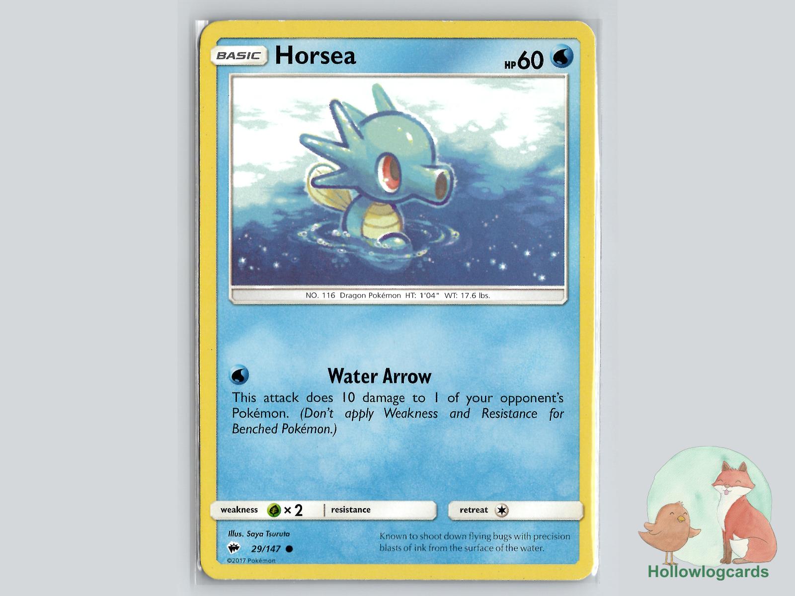 Horsea (29/147) - Burning Shadows Pokémon Card