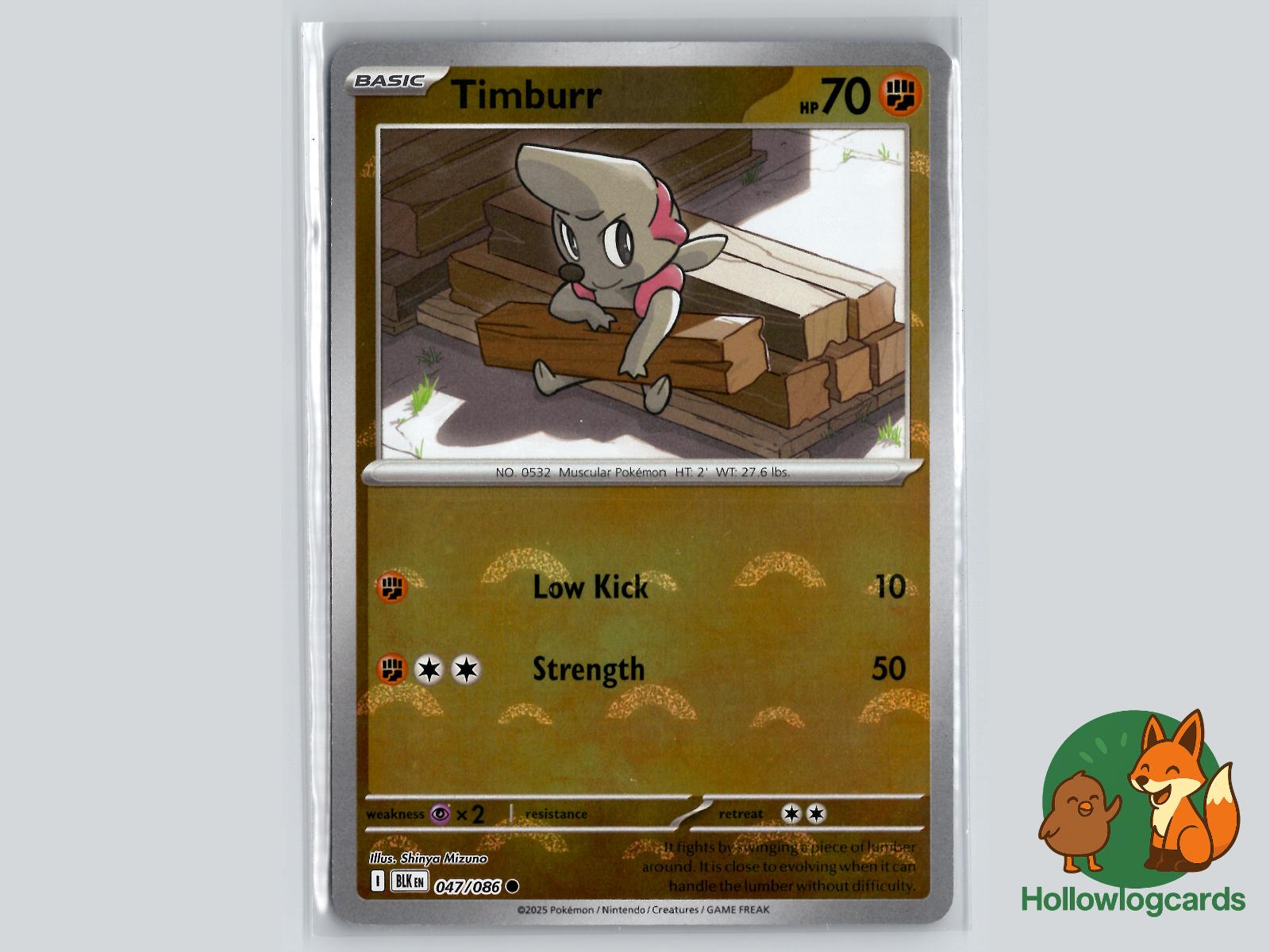 Timburr (047/086) - Black Bolt Pokémon Card