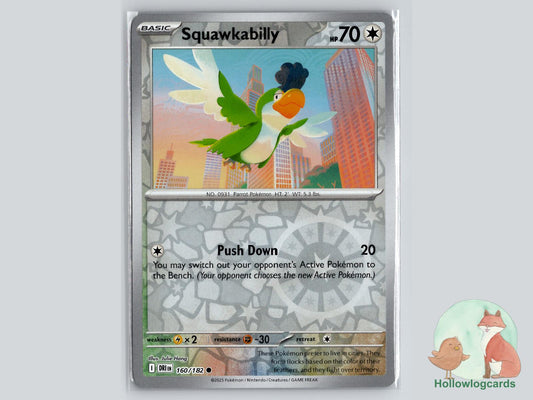 Squawkabilly (160/182) - Destined Rivals Pokémon Card