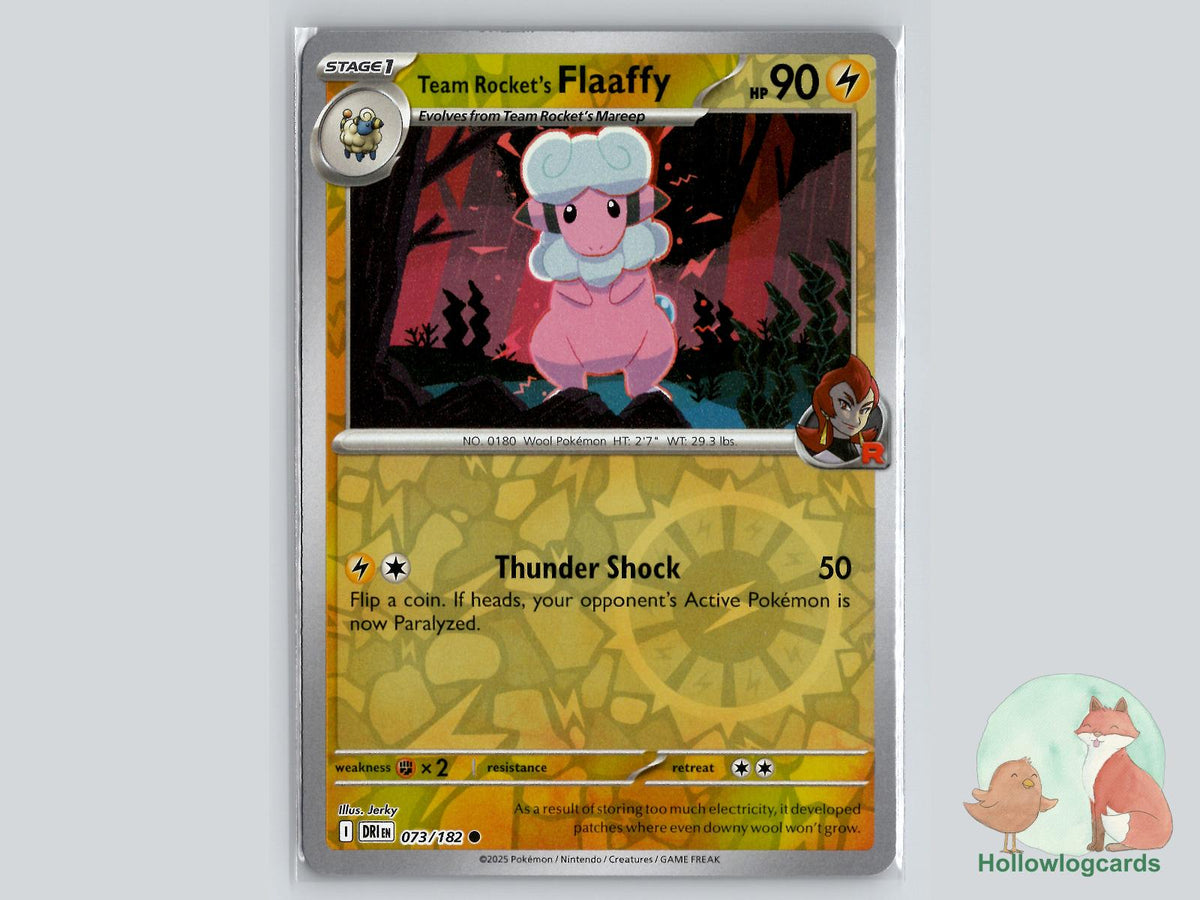 Team Rocket's Flaaffy (073/182) - Destined Rivals Pokémon Card