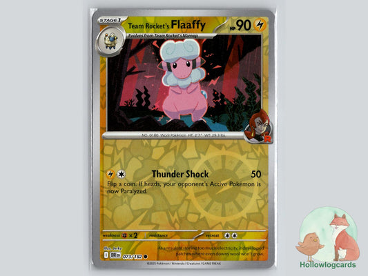 Team Rocket's Flaaffy (073/182) - Destined Rivals Pokémon Card