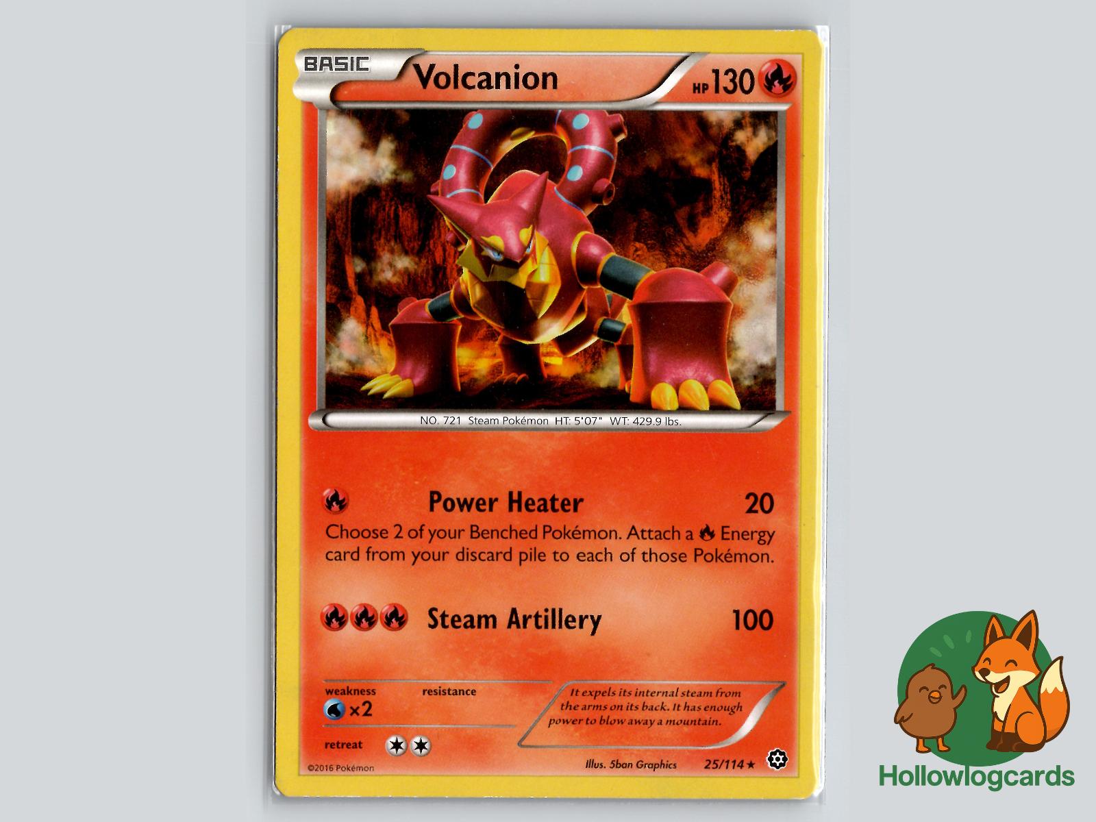Volcanion (25/114) - Steam Siege Pokémon Card