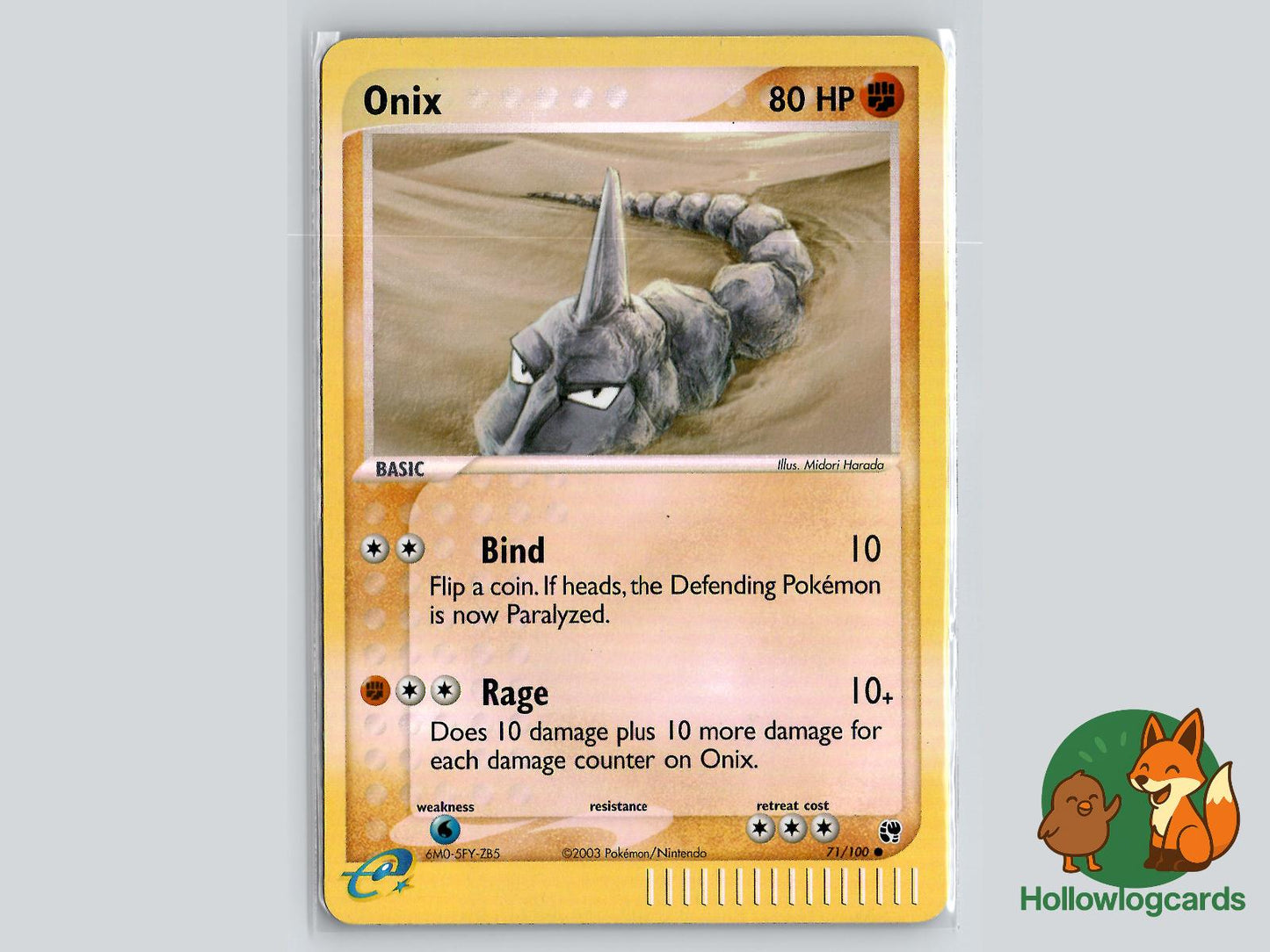 Onix (71/100) - Sandstorm Pokémon Card