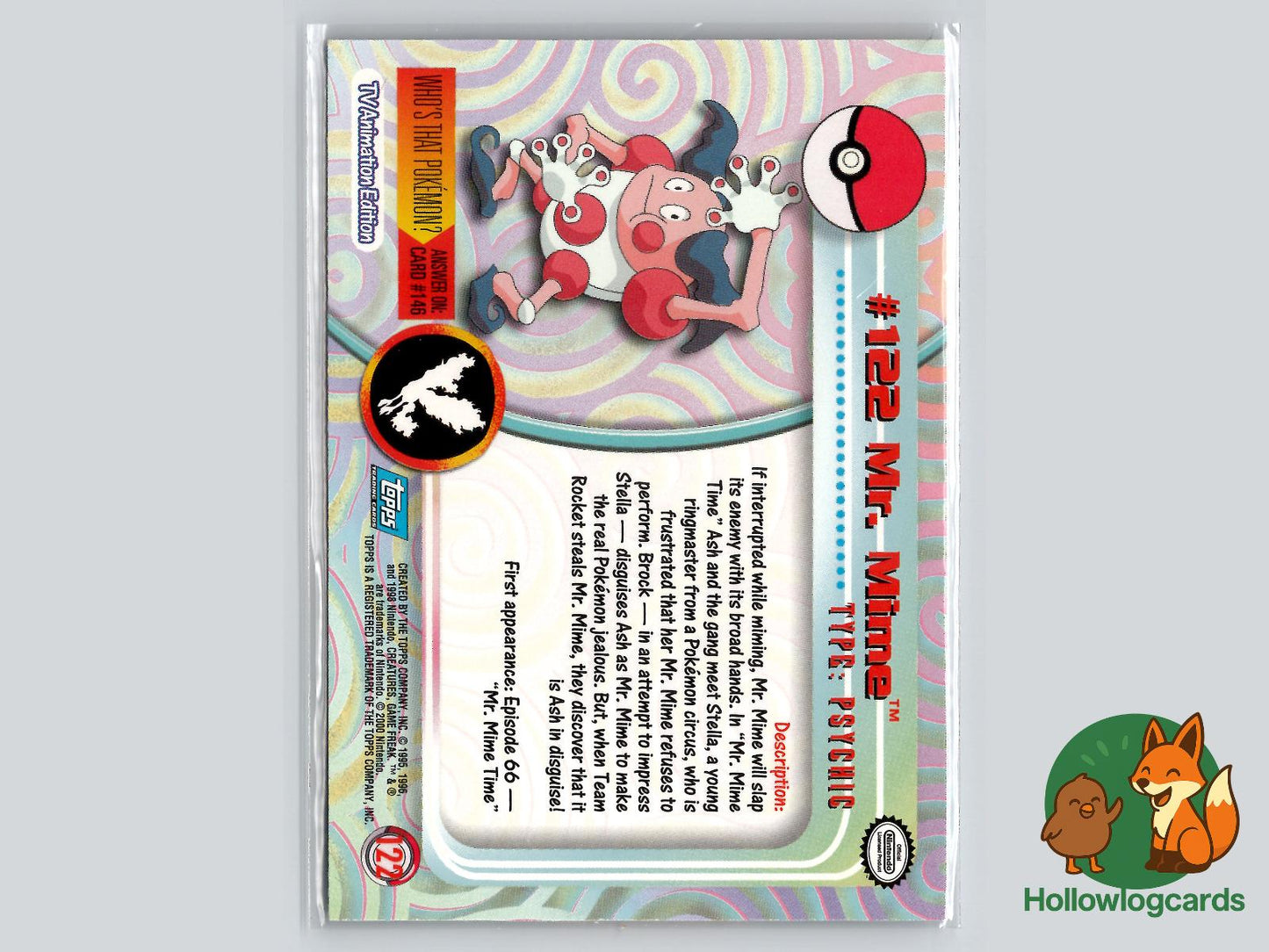 Mr. Mime (#122) - Topps Trading Cards Series 3