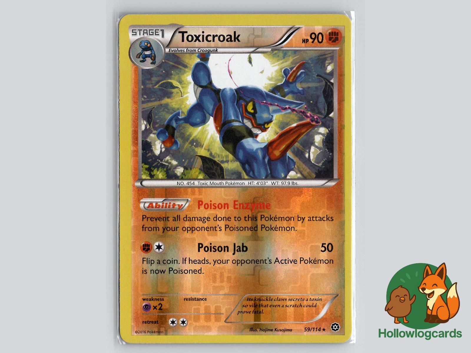 Toxicroak (59/114) - Steam Siege Pokémon Card