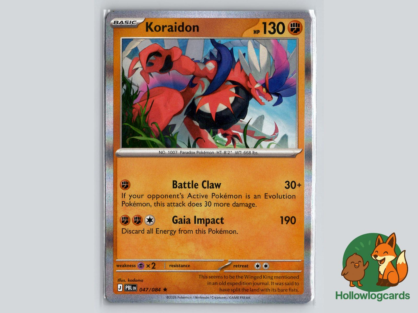 Koraidon (047/084) Pokémon Card