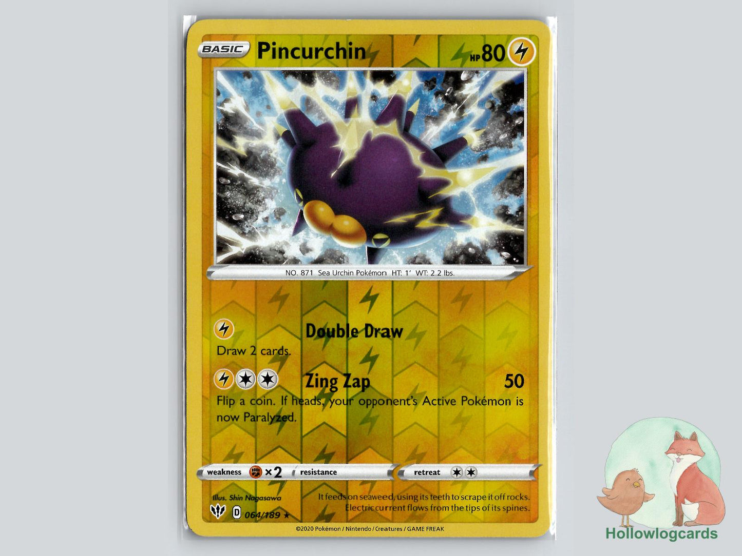 Pincurchin (064/189) - Darkness Ablaze Pokémon Card
