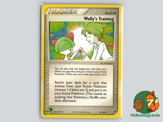Wally's Training (89/100) - Sandstorm Pokémon Card