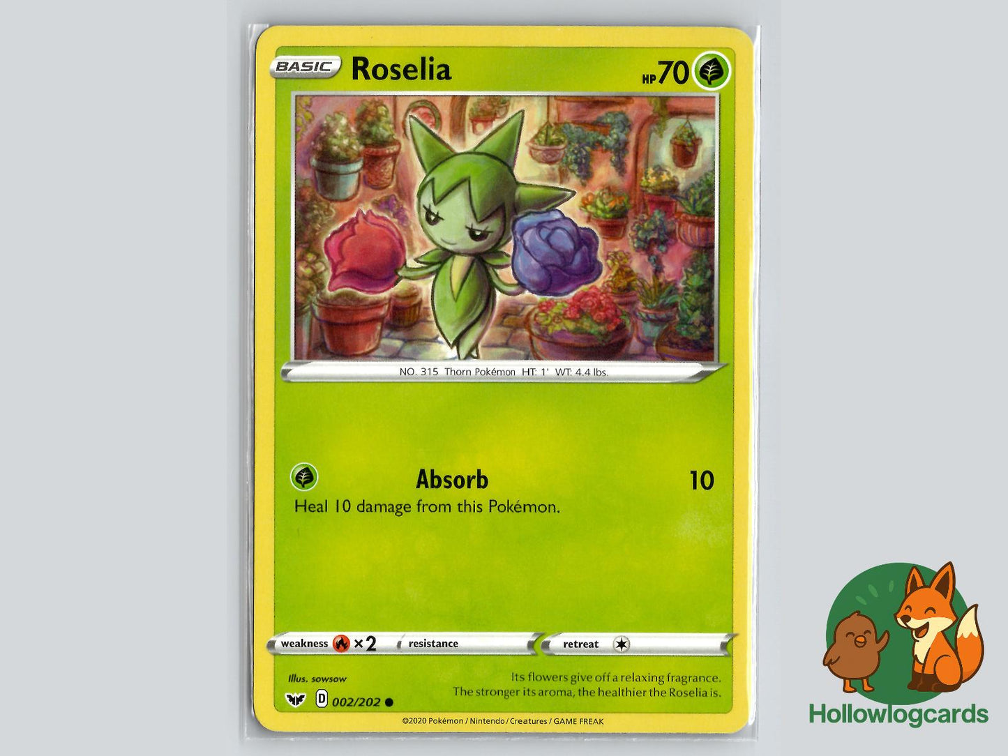 Roselia (002/202) - Sword & Shield Pokémon Card
