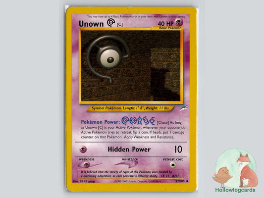 Unown [C] (57/105) - Neo Destiny Pokémon Card