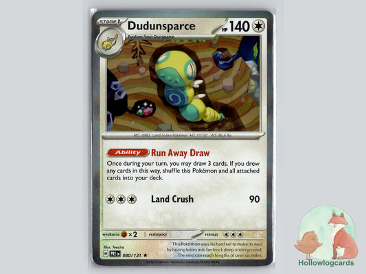 Dudunsparce (080/131) - Prismatic Evolutions Pokémon Card