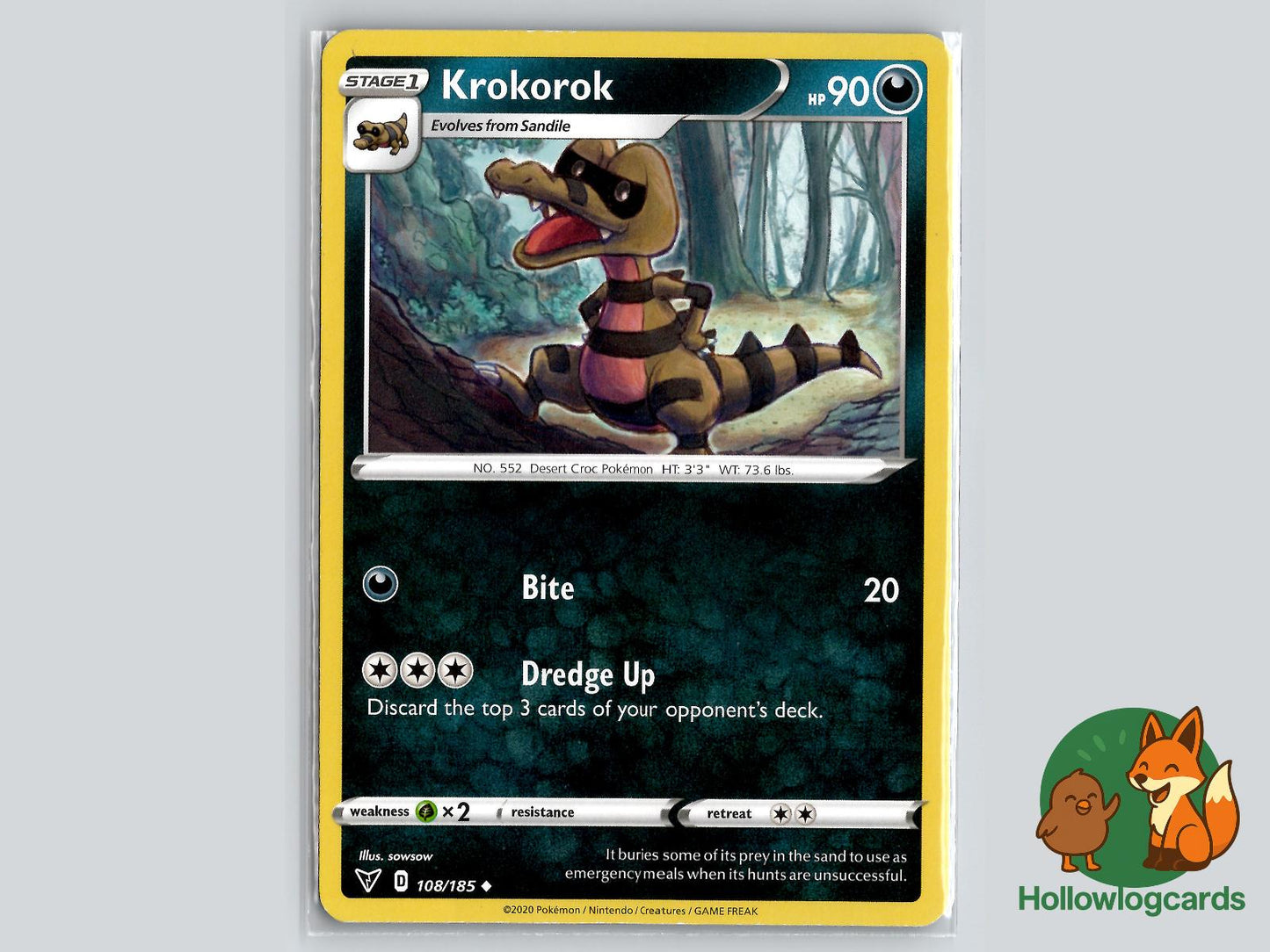 Krokorok (108/185) - Vivid Voltage Pokémon Card